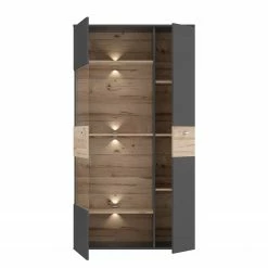 Loftscape Wohnwand Corey (4-teilig) - Inkl. Beleuchtung - Eiche Dekor / Grau -Wohnzimmermöbel boutique en ligne 1000314793 211215 08120300097 DETAILS P000000001000314793 1