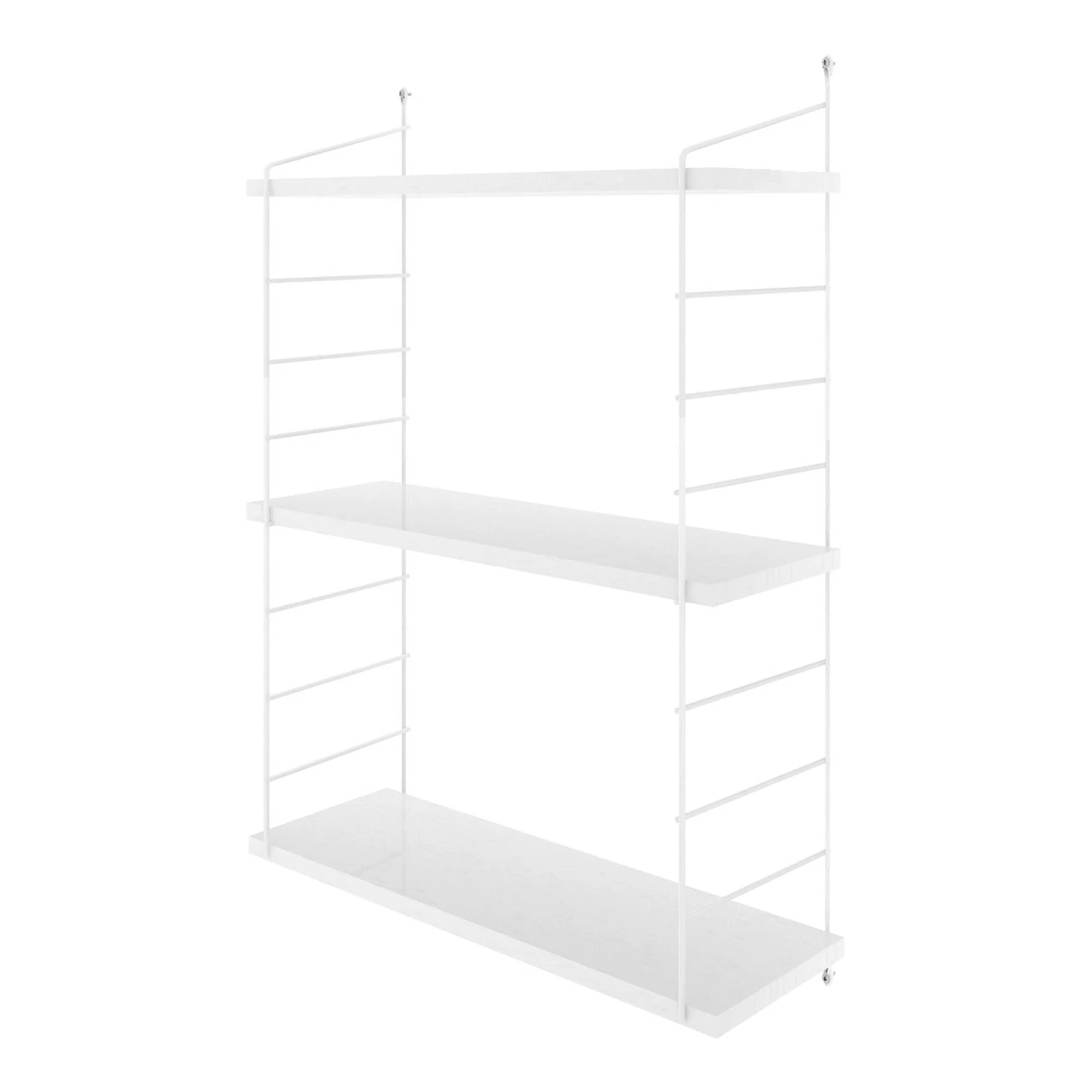 Loftscape Wandregal Assesse - Metall - Weiß / Hochglanz Weiß - Höhe: 85 cm 1 Loftscape Wandregal Assesse - Metall - Weiß / Hochglanz Weiß - Höhe: 85 cm