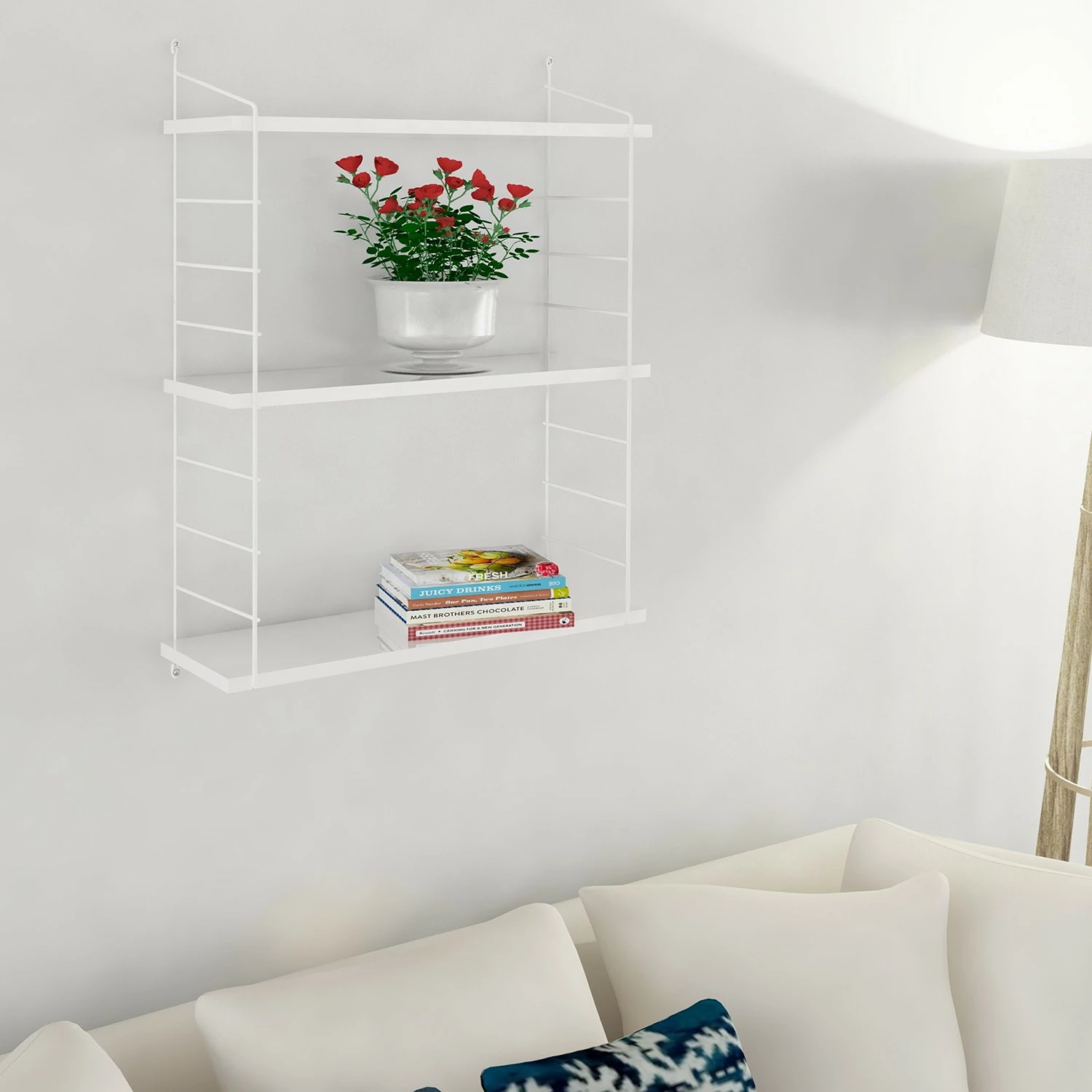 Loftscape Wandregal Assesse - Metall - Weiß / Hochglanz Weiß - Höhe: 85 cm 3 Loftscape Wandregal Assesse - Metall - Weiß / Hochglanz Weiß - Höhe: 85 cm – Bild 3