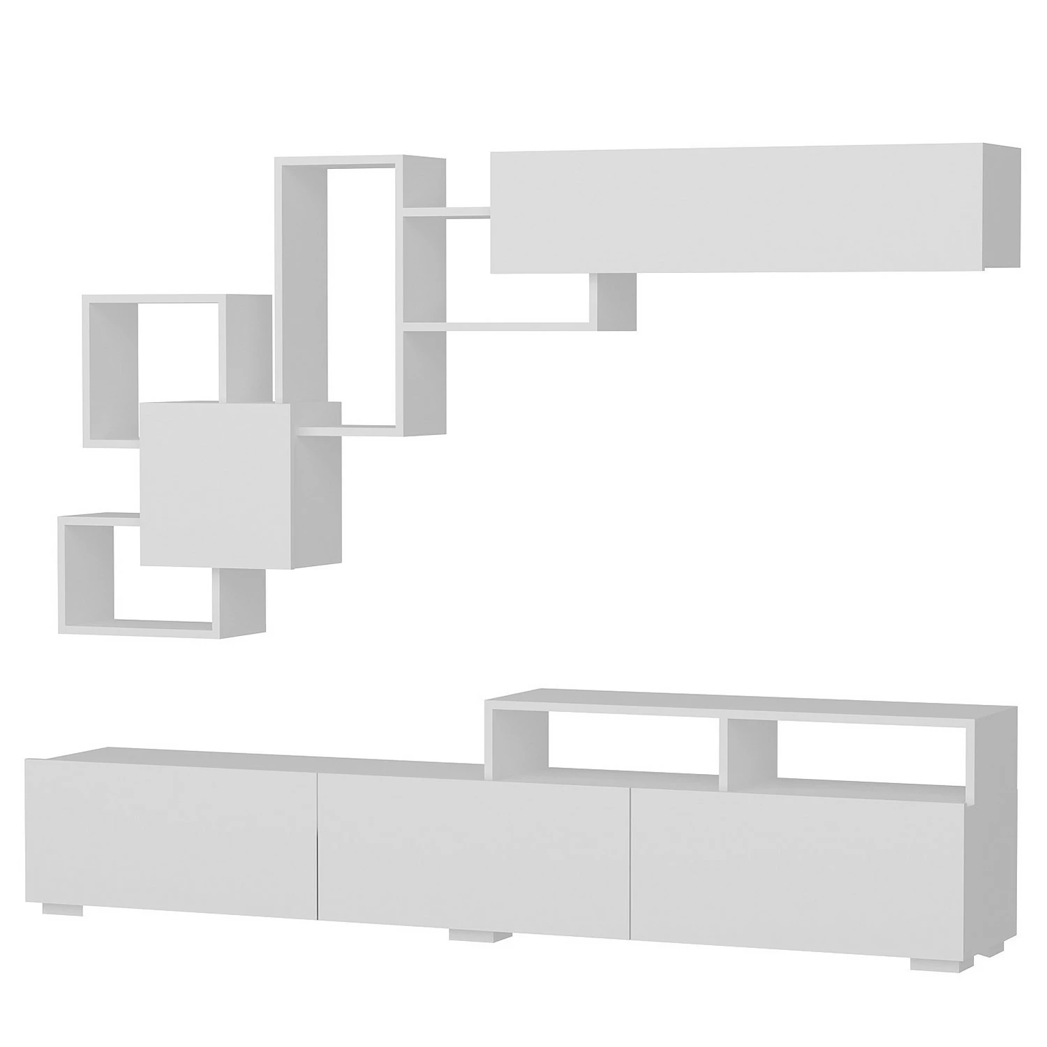 Loftscape Wohnwand Eliho (2-teilig) - Weiß 4 Loftscape Wohnwand Eliho (2-teilig) - Weiß – Bild 4