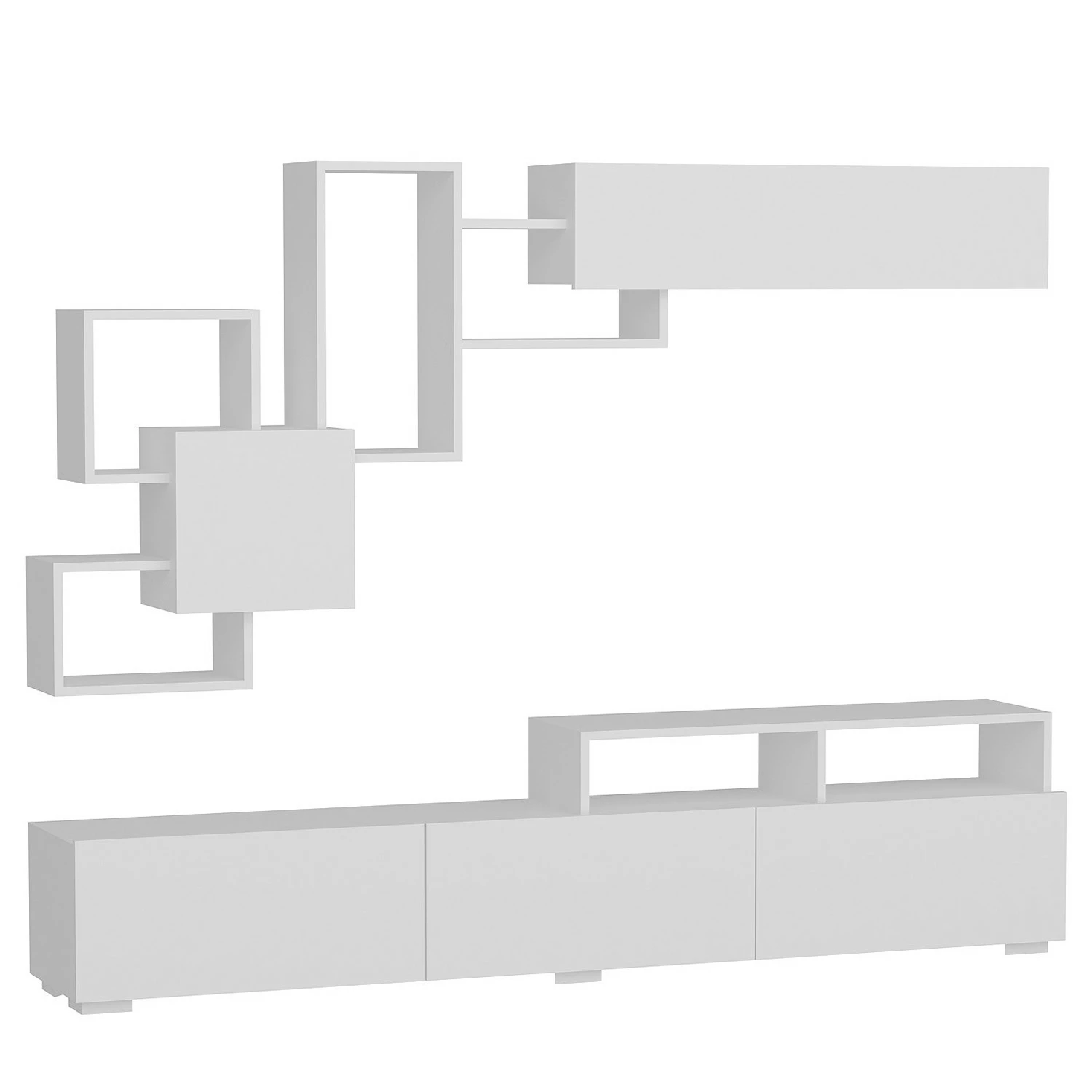 Loftscape Wohnwand Eliho (2-teilig) - Weiß 5 Loftscape Wohnwand Eliho (2-teilig) - Weiß – Bild 5