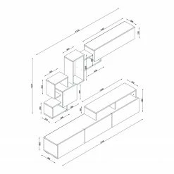 Loftscape Wohnwand Eliho (2-teilig) - Weiß 11 Loftscape Wohnwand Eliho (2-teilig) - Weiß -Wohnzimmermöbel boutique en ligne 1000314894 211214 13383300623 SKETCH DETAILS P000000001000314894 sketch