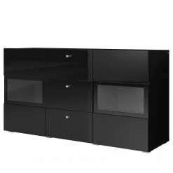 Loftscape Sideboard Adschman - Hochglanz Schwarz / Matt Schwarz