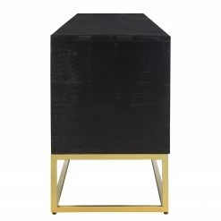 Jack & Alice TV-Lowboard Nooble - Mango massiv / Metall - Mango Schwarz / Gold -Wohnzimmermöbel boutique en ligne 1000315454 220427 045 DETAILS P000000001000315454