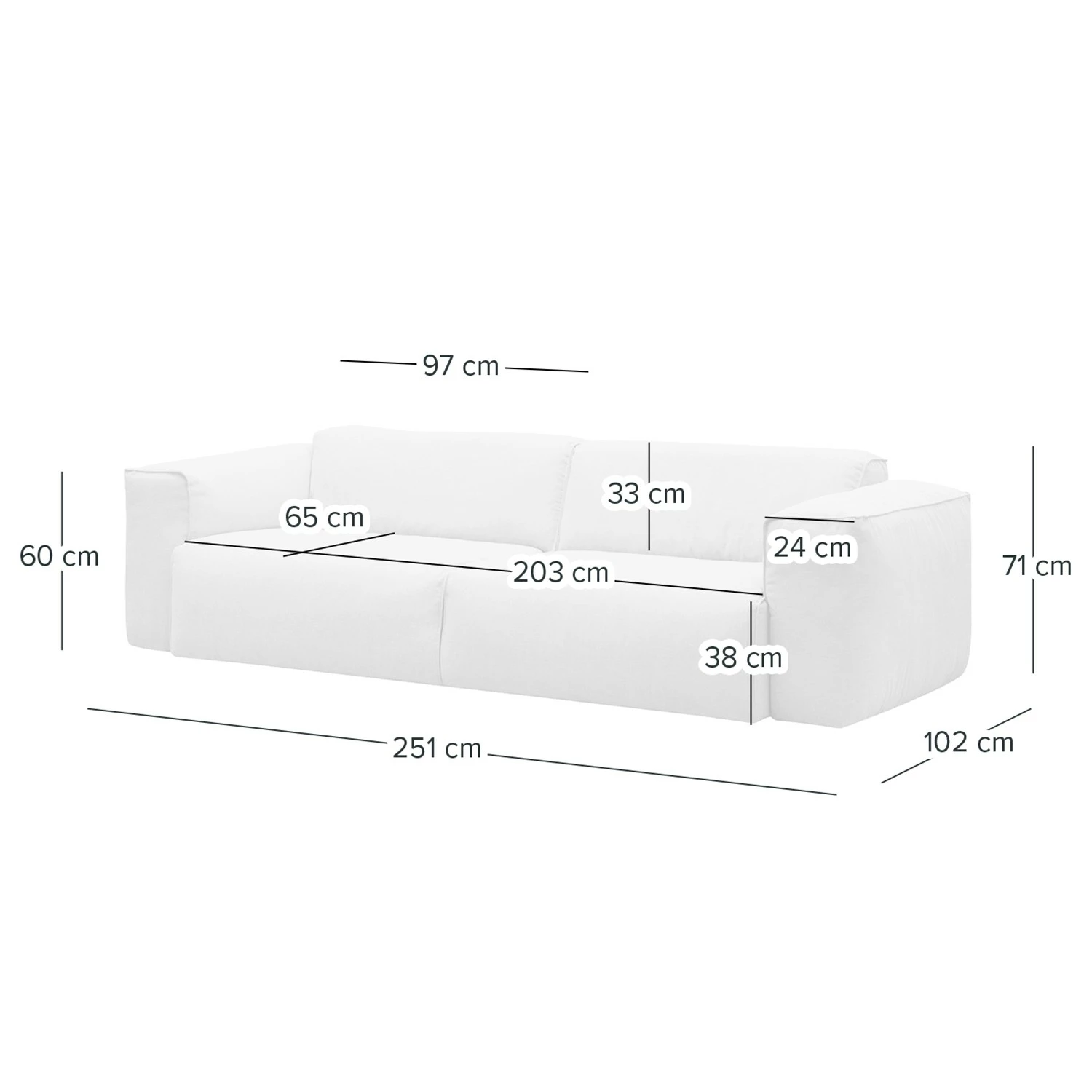 Studio Copenhagen 3-Sitzer Sofa HUDSON - Microfaser Teda: Braun 10 Studio Copenhagen 3-Sitzer Sofa HUDSON - Microfaser Teda: Braun – Bild 10