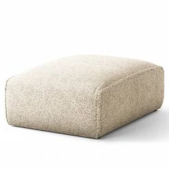 Studio Copenhagen Polsterhocker HUDSON - Bouclé Stoff Bony: Beige