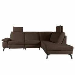 ADA trendline Ecksofa Nando - Flachgewebe - Braun - Longchair davorstehend rechts - Elektrisch verstellbar: 2 Motoren mit Kabel -Wohnzimmermöbel boutique en ligne 1000316739 220303 040 DETAILS P000000001000316739
