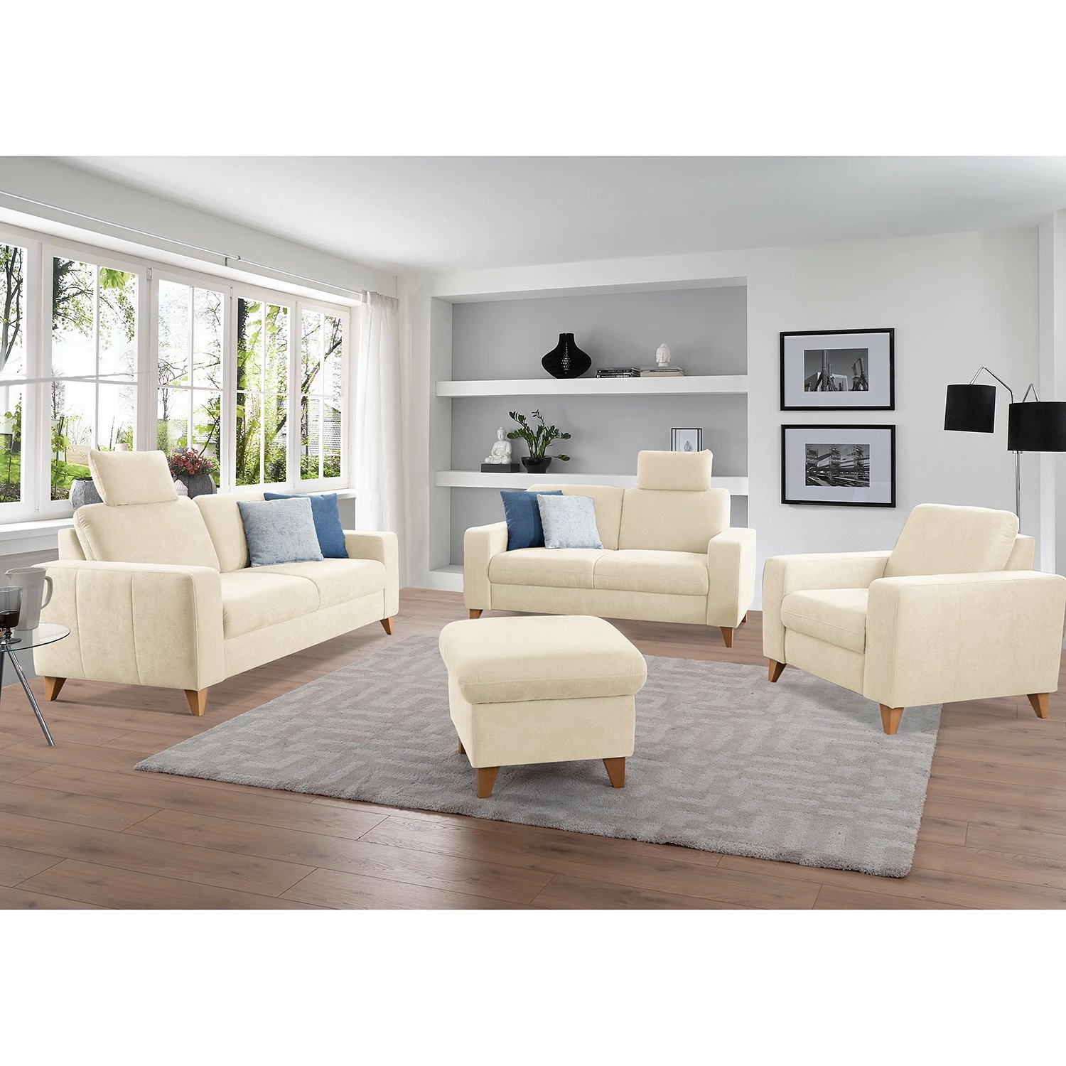 Loftscape Sofa Gothem (2-Sitzer) - Webstoff Palila: Creme 7 Loftscape Sofa Gothem (2-Sitzer) - Webstoff Palila: Creme – Bild 7
