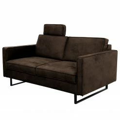 Loftscape Sofa Godow (2-Sitzer) - Microfaser Flavie: Dunkelbraun