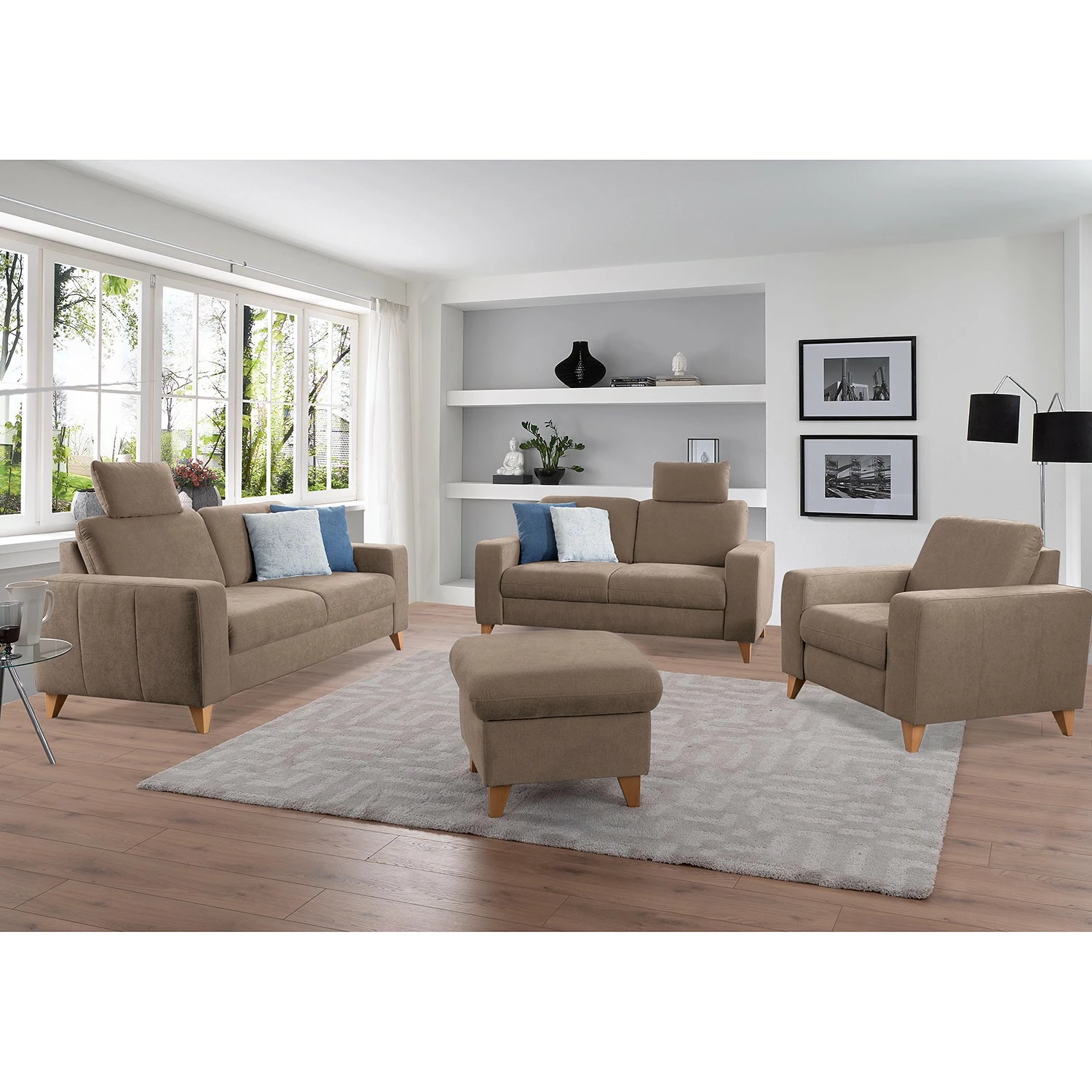 Loftscape Sofa Gothem (2,5-Sitzer) - Webstoff Palila: Nougat 2 Loftscape Sofa Gothem (2,5-Sitzer) - Webstoff Palila: Nougat – Bild 2