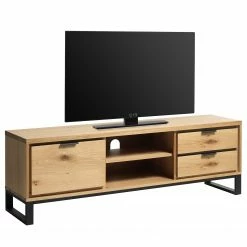 Loftscape TV-Lowboard Limoges - Echtholzfurnier / Metall - Eiche / Schwarz