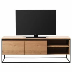 Red Living TV-Lowboard Ratho - Echtholzfurnier / Metall - Eiche