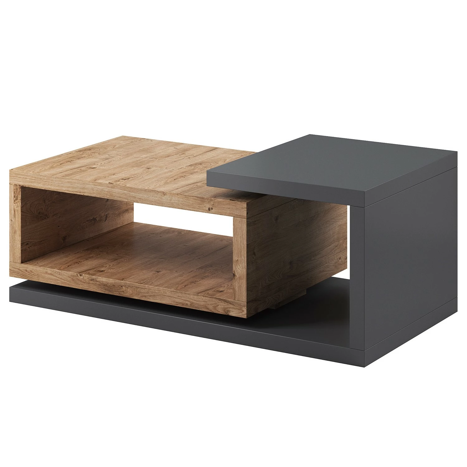 Loftscape Couchtisch Littor - Eiche Dekor / Anthrazit 1 Loftscape Couchtisch Littor - Eiche Dekor / Anthrazit