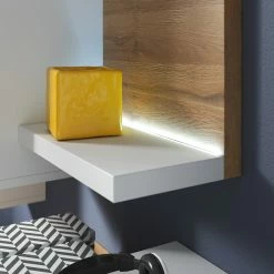 Loftscape Wohnwand Littor (3-teilig) - inkl. Beleuchtung - Weiß / Eiche Grandson Dekor -Wohnzimmermöbel boutique en ligne 1000327454 220125 13413300071 DETAILS P000000001000327454