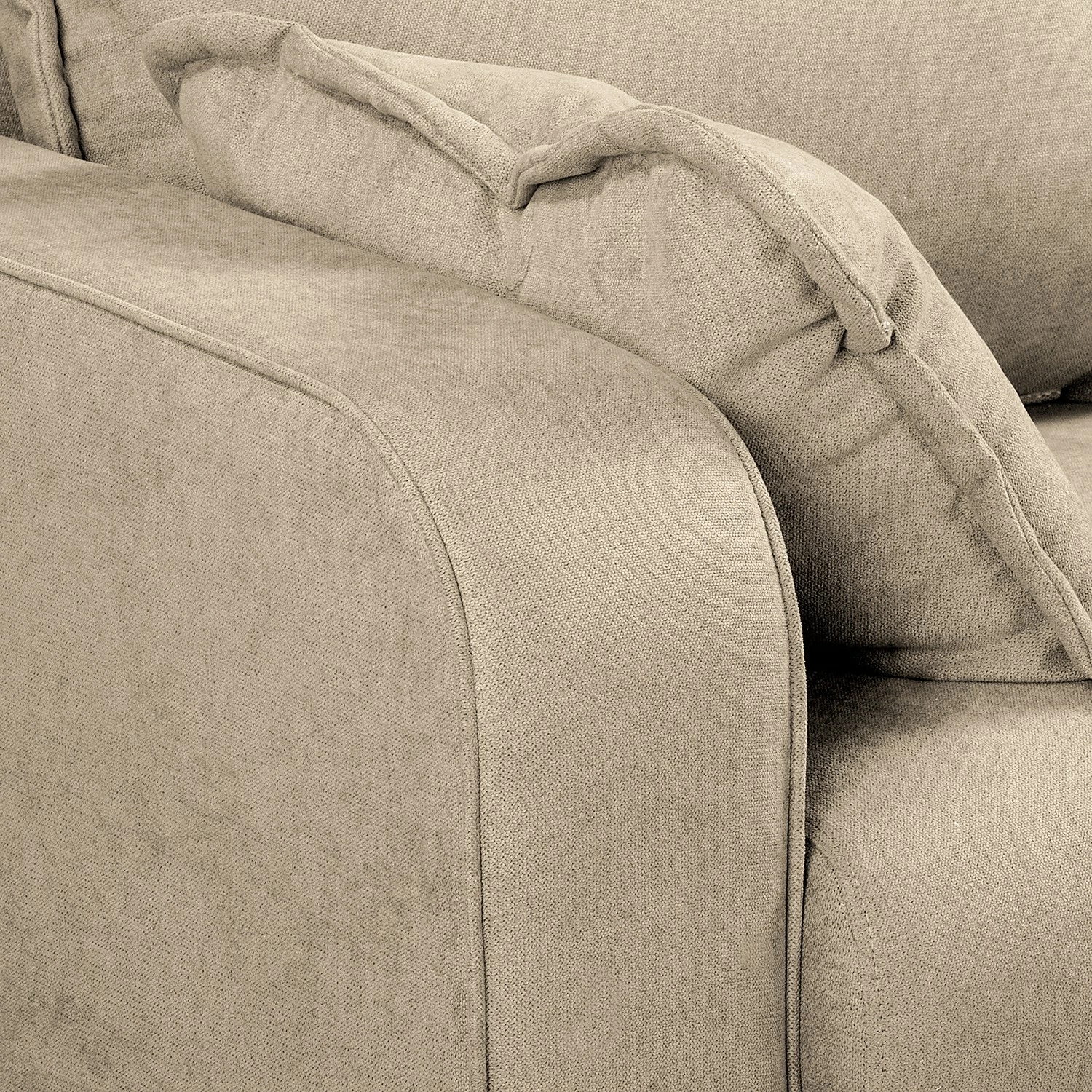 Norrwood Ecksofa Nante - Microfaser Enza: Creme - Ottomane davorstehend rechts 9 Norrwood Ecksofa Nante - Microfaser Enza: Creme - Ottomane davorstehend rechts – Bild 9