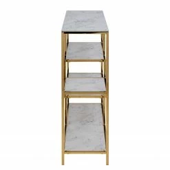 Fredriks Regal Katori I - Glas / Metall - Marmor Weiß Dekor / Gold -Wohnzimmermöbel boutique en ligne 1000330564 220208 14502800040 DETAILS P000000001000330564