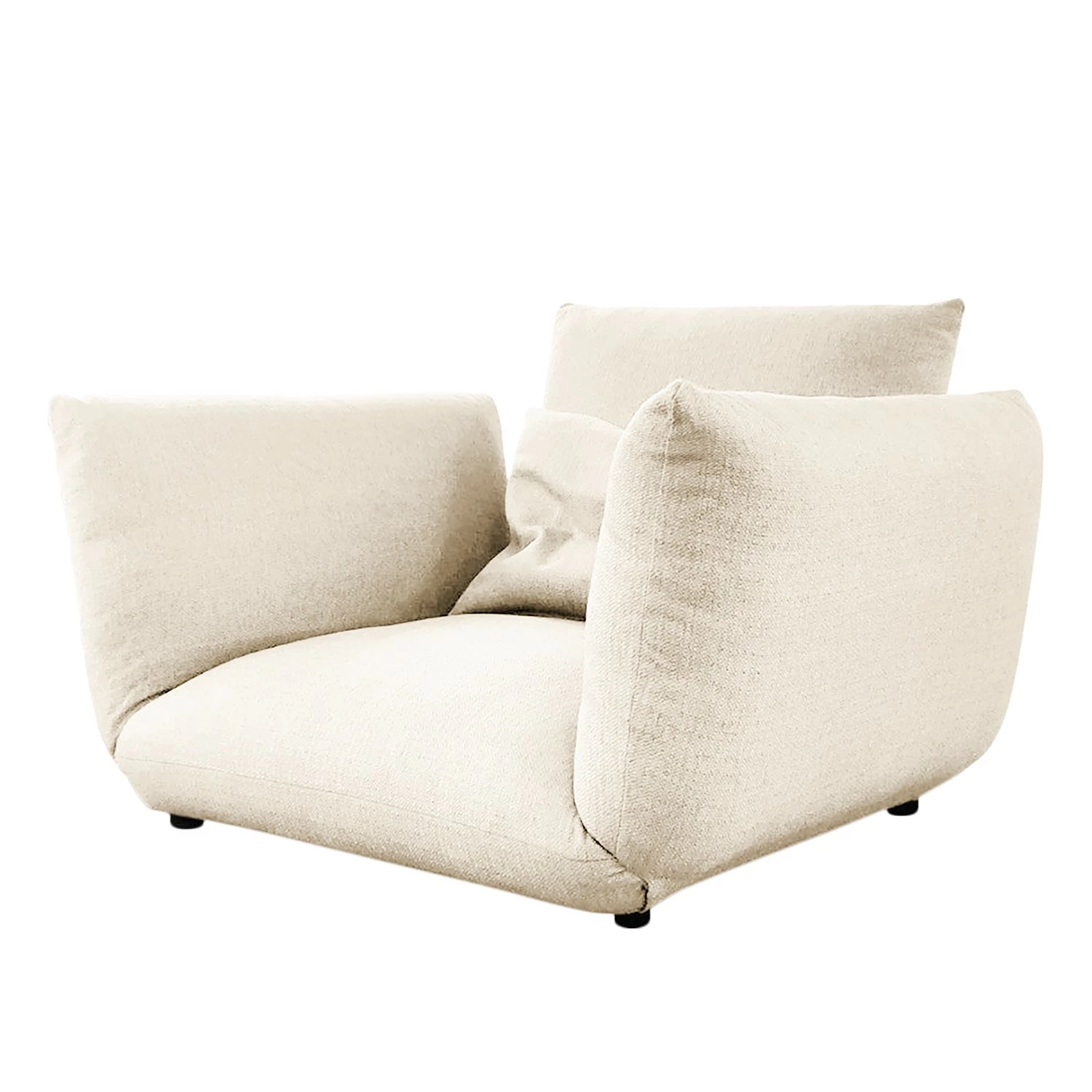 Loftscape Sessel Olympus - Webstoff Polly: Hochglanz Beige 1 Loftscape Sessel Olympus - Webstoff Polly: Hochglanz Beige