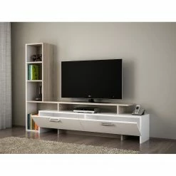 Loftscape Wohnkombination Sasino - Weiß / Sandeiche Dekor -Wohnzimmermöbel boutique en ligne 1000333619 220302 021 MOOD DETAILS P000000001000333619 mood