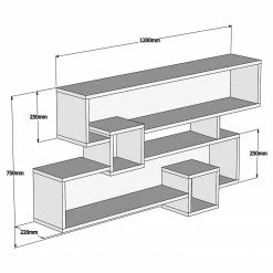 Loftscape Wandregal Kobra - Anthrazit -Wohnzimmermöbel boutique en ligne 1000333628 220302 500 SKETCH DETAILS P000000001000333628 sketch