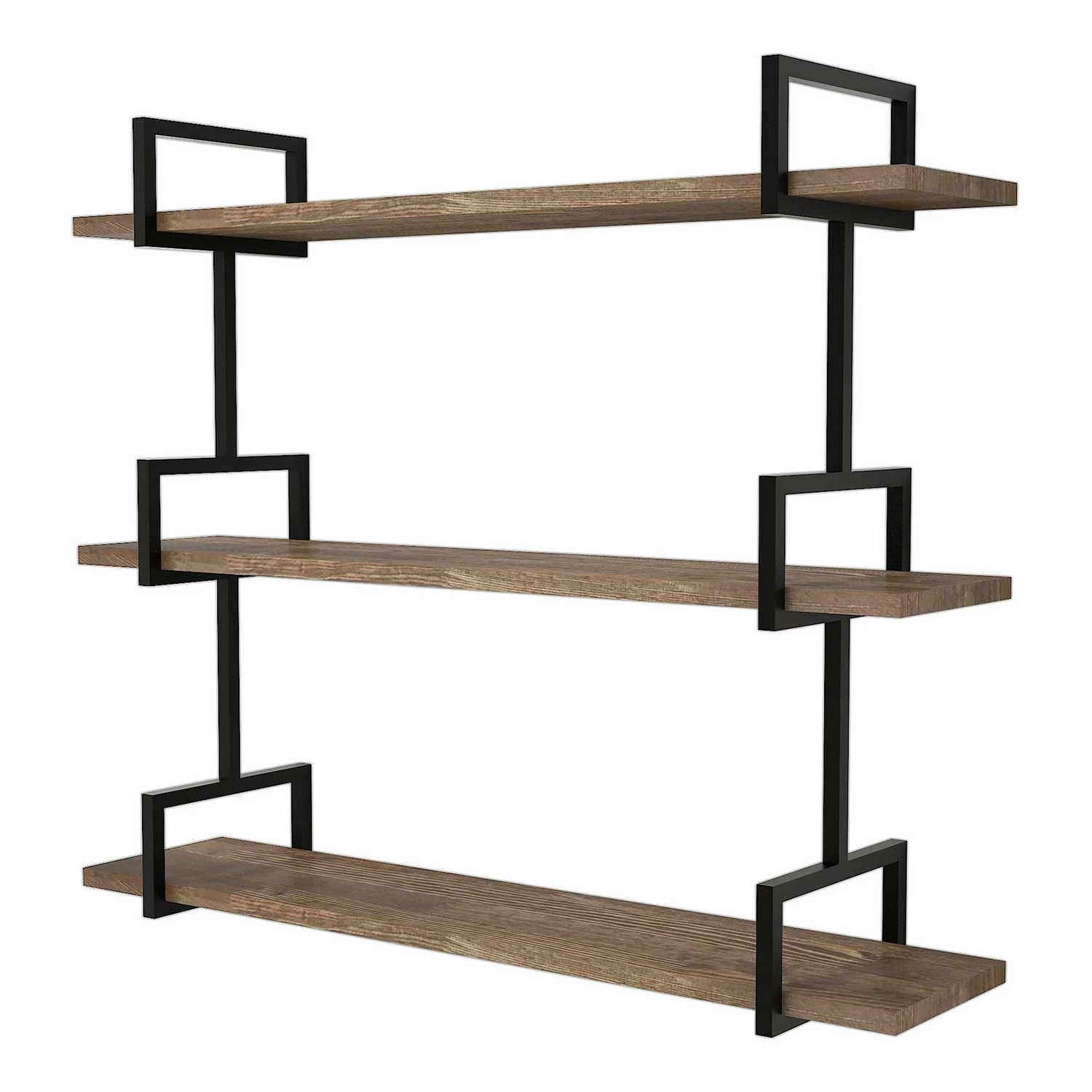 Red Living Wandregal Ulm - Kiefer massiv / Metall - Kiefer / Schwarz 1 Red Living Wandregal Ulm - Kiefer massiv / Metall - Kiefer / Schwarz