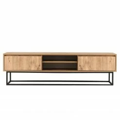 Red Living TV-Lowboard Boddington II - Kiefer Dekor / Schwarz -Wohnzimmermöbel boutique en ligne 1000333645 220302 031 DETAILS P000000001000333645