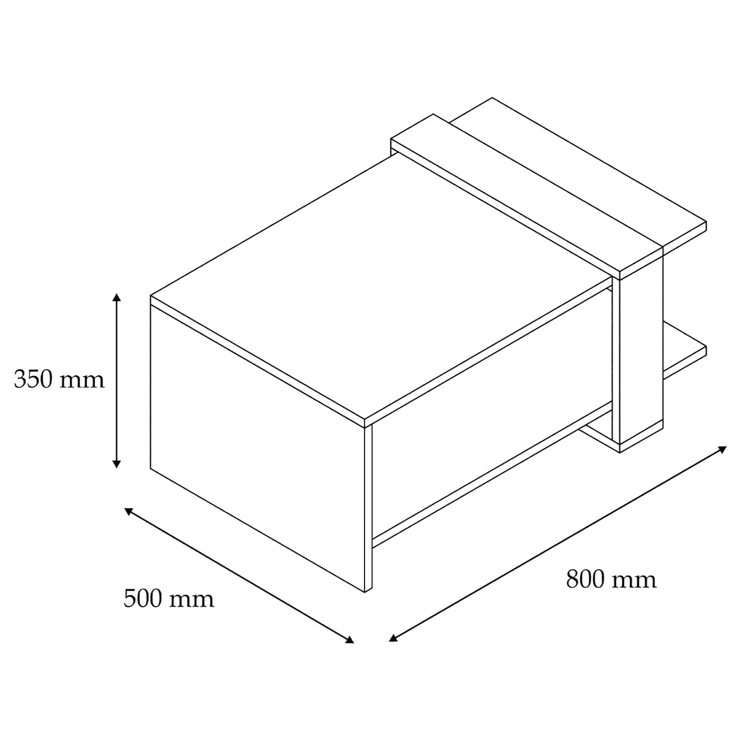 Loftscape Couchtisch Fallbrook - Eiche Dekor / Anthrazit 3 Loftscape Couchtisch Fallbrook - Eiche Dekor / Anthrazit – Bild 3