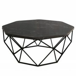 Loftscape Couchtisch Comtash - Marmor Schwarz Dekor