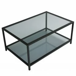 Loftscape Couchtisch Birdsville - Glas / Metall - Rauchgrau -Wohnzimmermöbel boutique en ligne 1000333678 220302 032 DETAILS P000000001000333678