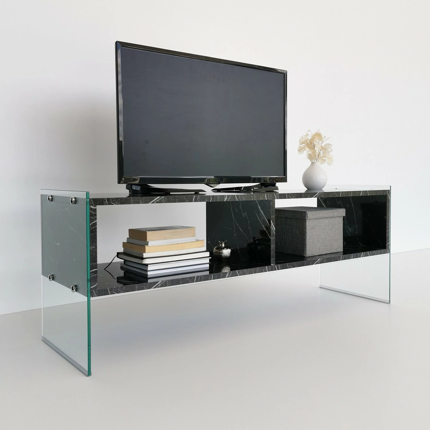 Loftscape TV-Rack Nevele - Marmor Schwarz Dekor 2 Loftscape TV-Rack Nevele - Marmor Schwarz Dekor – Bild 2