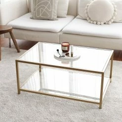 Loftscape Couchtisch Skod - Glas / Metall - Gold -Wohnzimmermöbel boutique en ligne 1000333687 220302 021 MOOD DETAILS P000000001000333687 mood