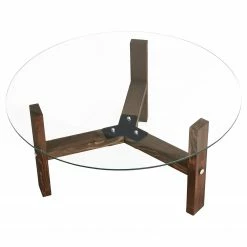 Loftscape Couchtisch Down Under Eukoa - Glas / Walnuss massiv - Walnuss -Wohnzimmermöbel boutique en ligne 1000333695 220302 030 DETAILS P000000001000333695