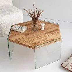 Loftscape Couchtisch Haditha - Glas / Kiefer massiv -Wohnzimmermöbel boutique en ligne 1000333707 220302 023 MOOD DETAILS P000000001000333707 mood