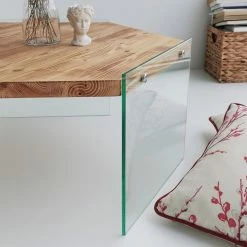 Loftscape Couchtisch Haditha - Glas / Kiefer massiv -Wohnzimmermöbel boutique en ligne 1000333707 220302 030 DETAILS P000000001000333707