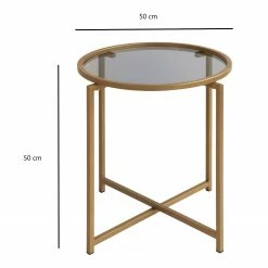 Loftscape Beistelltisch Guichen I - Glas / Metall - Rauchschwarz / Gold -Wohnzimmermöbel boutique en ligne 1000333710 220302 500 SKETCH DETAILS P000000001000333710 sketch