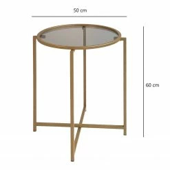 Loftscape Beistelltisch Guichen II - Glas / Metall - Rauchschwarz / Gold -Wohnzimmermöbel boutique en ligne 1000333711 220302 500 SKETCH DETAILS P000000001000333711 sketch