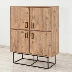 Red Living Highboard Yopal - Metall - Kiefer Dekor / Schwarz -Wohnzimmermöbel boutique en ligne 1000333723 220302 021 MOOD DETAILS P000000001000333723 mood