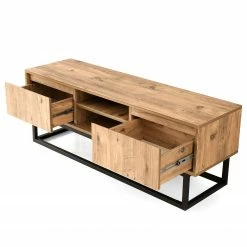 Red Living TV-Lowboard Boddington I - Kiefer Dekor / Schwarz -Wohnzimmermöbel boutique en ligne 1000333727 220302 030 DETAILS P000000001000333727