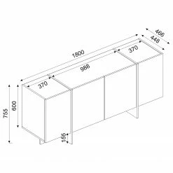 Loftscape Sideboard Vidal - Marmor Schwarz Dekor / Gold 15 Loftscape Sideboard Vidal - Marmor Schwarz Dekor / Gold -Wohnzimmermöbel boutique en ligne 1000333728 220302 500 SKETCH DETAILS P000000001000333728 sketch