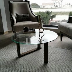 Loftscape Couchtisch Yorkton II - Glas / Walnuss massiv - Walnuss -Wohnzimmermöbel boutique en ligne 1000333739 220302 022 MOOD DETAILS P000000001000333739 mood