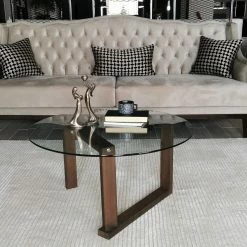 Loftscape Couchtisch Yorkton II - Glas / Walnuss massiv - Walnuss -Wohnzimmermöbel boutique en ligne 1000333739 220302 023 MOOD DETAILS P000000001000333739 mood