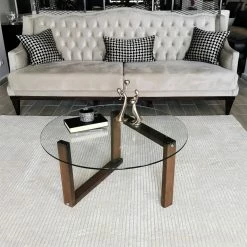 Loftscape Couchtisch Yorkton II - Glas / Walnuss massiv - Walnuss -Wohnzimmermöbel boutique en ligne 1000333739 220302 025 MOOD DETAILS P000000001000333739 mood