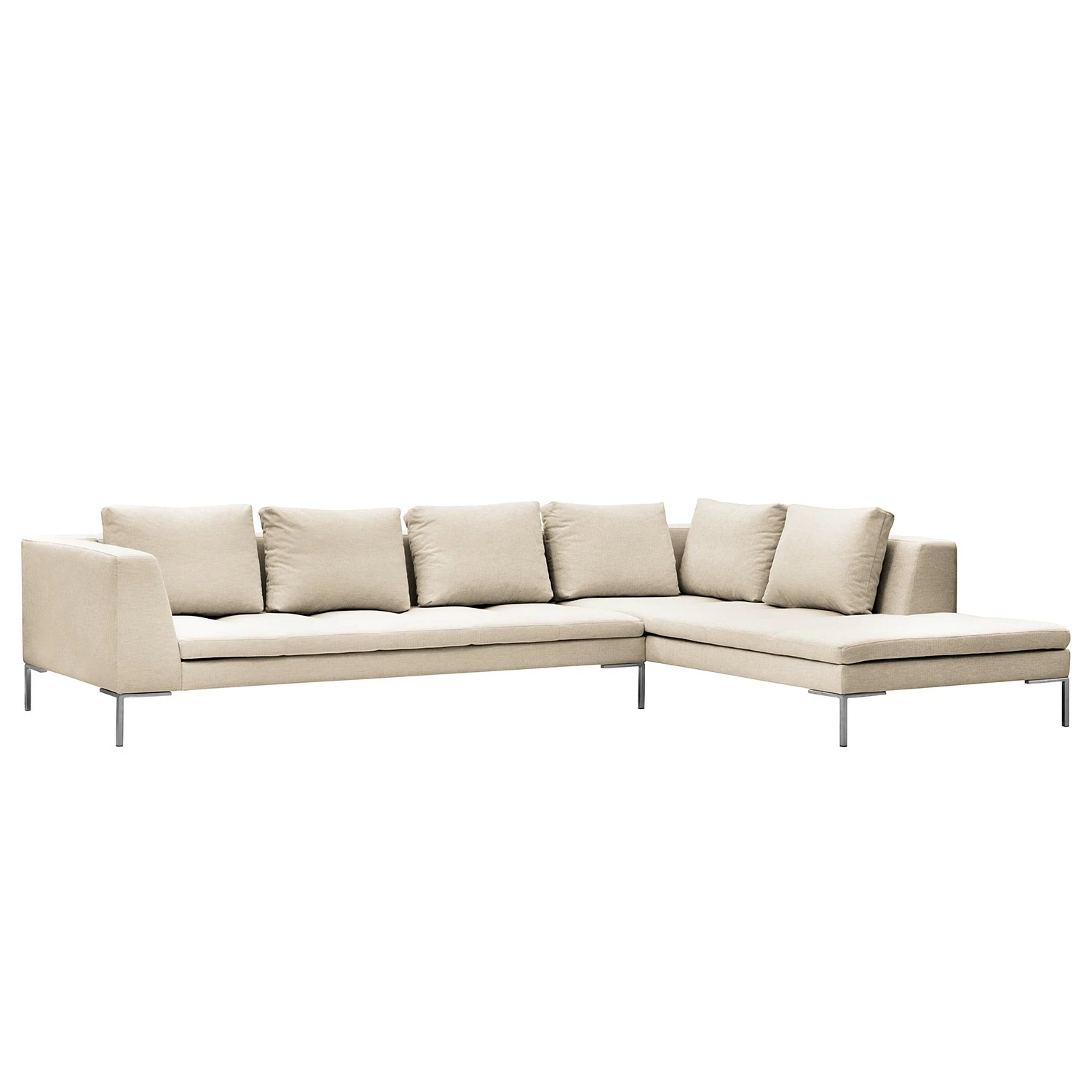 Studio Copenhagen Ecksofa Madison I - Webstoff Saia: Beige - Breite: 319 cm - Ottomane davorstehend rechts 1 Studio Copenhagen Ecksofa Madison I - Webstoff Saia: Beige - Breite: 319 cm - Ottomane davorstehend rechts