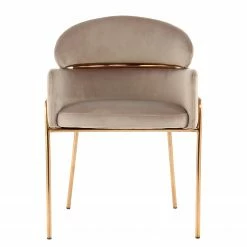 INSTYLE by Kayoom Armlehnenstuhl Elva - Taupe / Gold -Wohnzimmermöbel boutique en ligne 1000335713 220223 030 DETAILS P000000001000335713