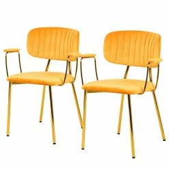 INSTYLE by Kayoom Armlehnenstuhl Kian (2er-Set) - Goldgelb