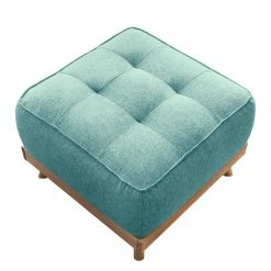 Norrwood Polsterhocker Surribas - Webstoff Lark: Petrol