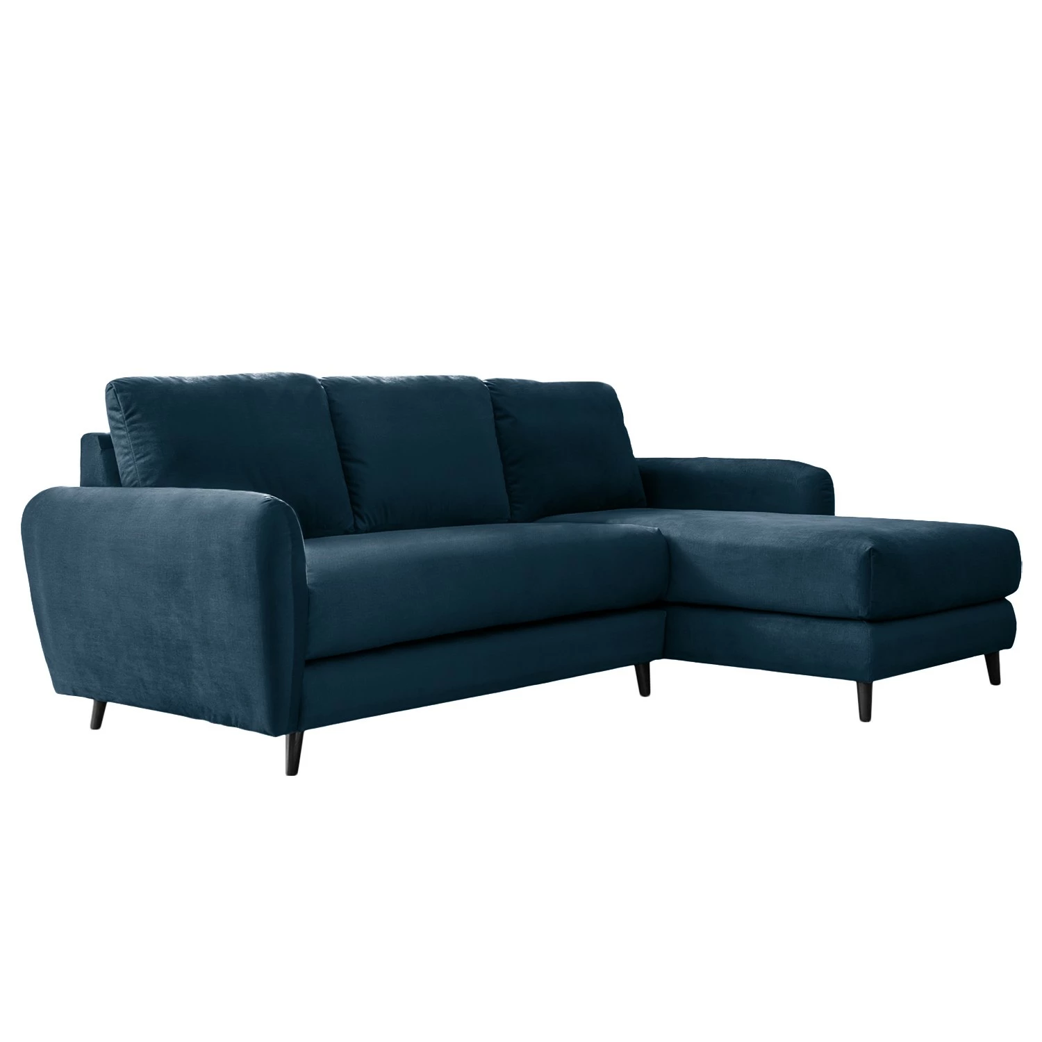 Loftscape Ecksofa Tatan - Microfaser Faria: Marineblau - Longchair davorstehend rechts - Ohne Hocker 1 Loftscape Ecksofa Tatan - Microfaser Faria: Marineblau - Longchair davorstehend rechts - Ohne Hocker