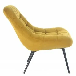 Norrwood XXL Sessel Obelix - Samt - Currygelb - Schwarz -Wohnzimmermöbel boutique en ligne 1000339500 220329 040 DETAILS P000000001000339500