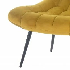 Norrwood XXL Sessel Obelix - Samt - Currygelb - Schwarz -Wohnzimmermöbel boutique en ligne 1000339500 220329 080 DETAILS P000000001000339500