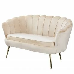 Norrwood Sofa Ralemo (2,5-Sitzer) - Samt - Creme