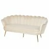 Norrwood Sofa Ralemo (3-Sitzer) - Samt - Creme